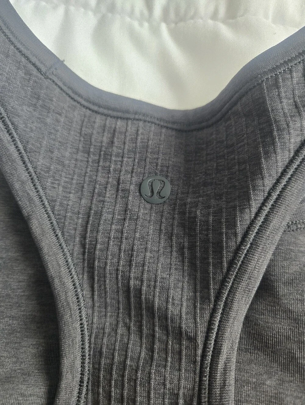 Lululemon Ebb To Street Cropped Black Ribbed Tank Top Sz 10